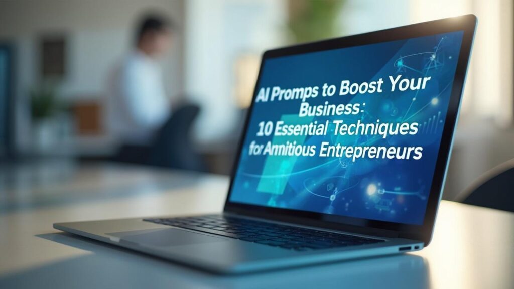 Ordinateur portable affichant des conseils pour booster une entreprise